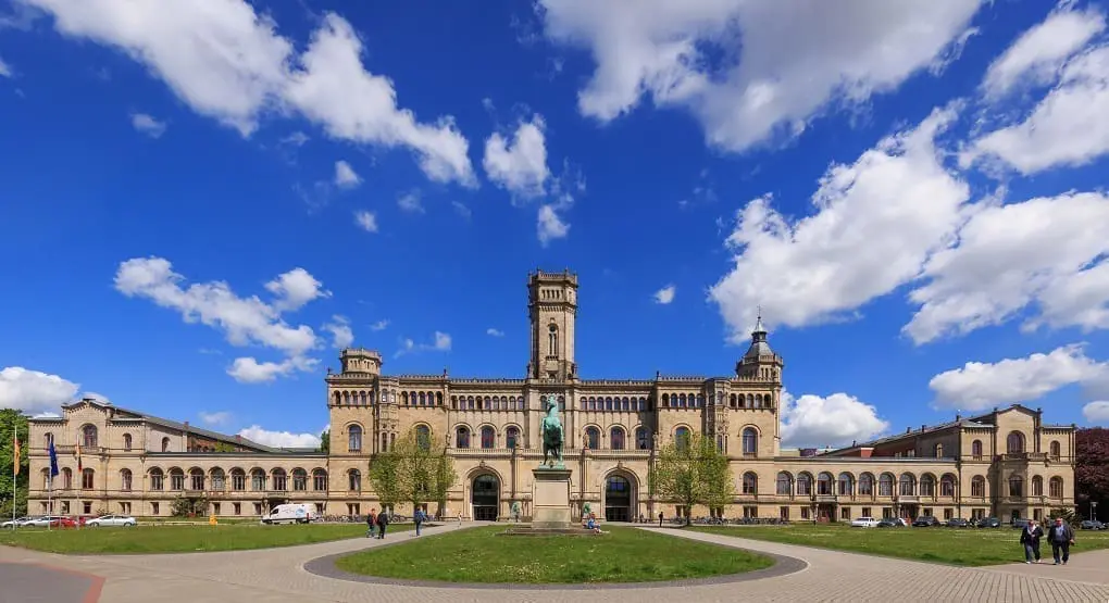The Welfenschloss — Leibniz University Hannover's main building, seen across the front lawn